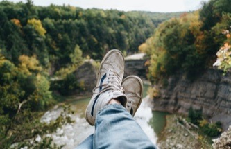 hiking in nature