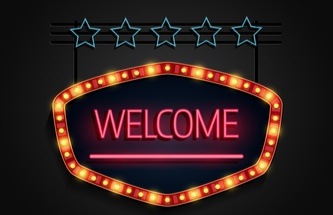 Welcome to the casino sign