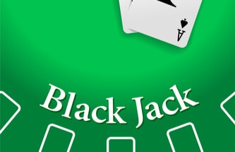 blackjack table and an ace card