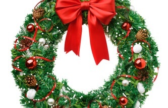 beautifully decorated Christmas wreath