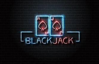 Ace and Jack of spades in neon lights