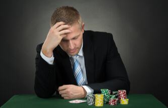 blackjack player in deep thought