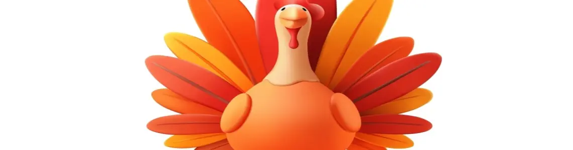 a cute drawing of a turkey in fall colors