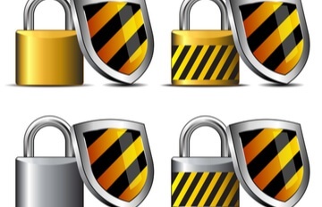 a series of locks and shields that symbolize how important it is to protect your personal data