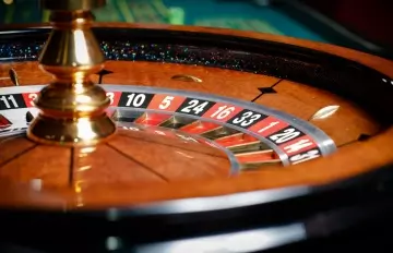 a beautiful brown roulette wheel