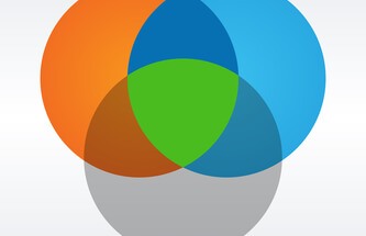 a Venn diagram showing the overlap of two circles