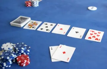 a Texas Holdem hand in which the player has two aces in the hole and the community cards include the other two aces.