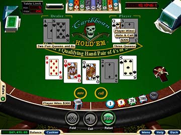 Caribbean Hold'em Poker Screenshot